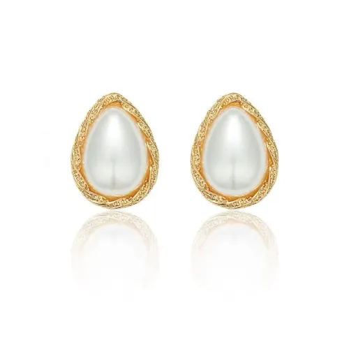 Exhibition Медный Искусственный жемчуг Серебряная игла Серьги Женские