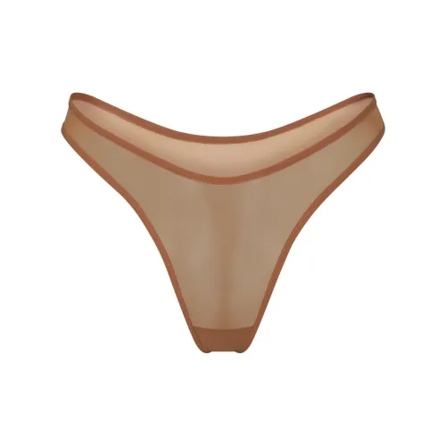 SKIMS ULTRA Fine Mesh String Трусики Женские 1 Пачка Бронза Бронза