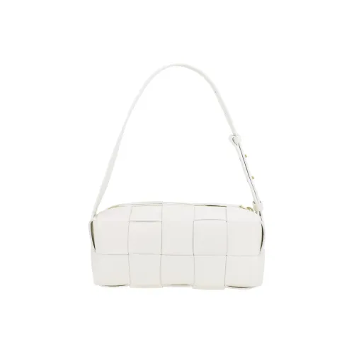 Bottega Veneta Brick Cassette Овечья шкура Сумка сумка через плечо Женская Белая