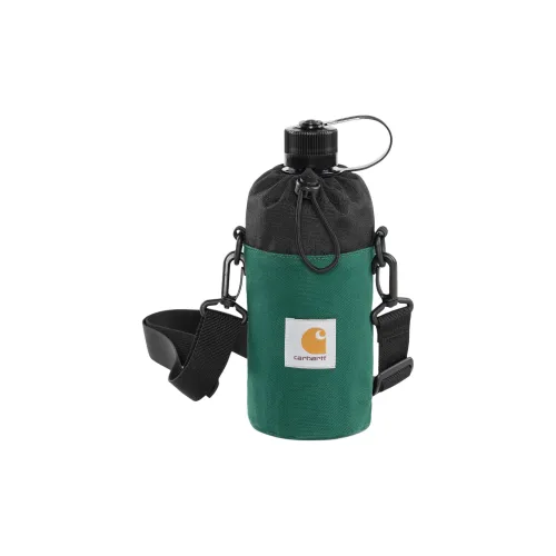 Carhartt WIP Холщовая сумка с карманом для бутылки воды сумка через плечо стандартная мужская черная и зеленая