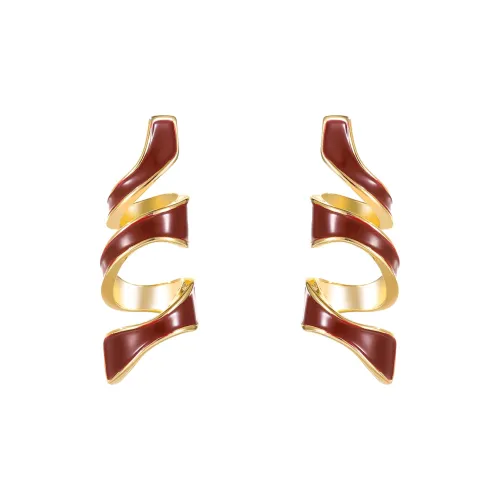 WAW Серьги с золотым покрытием медный глазурь капля женские