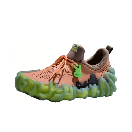 Crocs Pollex Повседневный Низкий Топ Розовый Зеленый Мужской