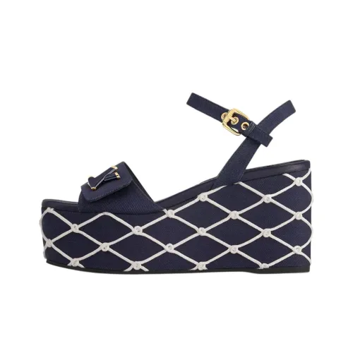 LOUIS VUITTON Shake One Ремешок Сандалии 3,5 см Женские Синие
