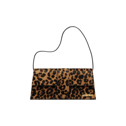 Jacquemus Le Bambino Хлопок Сумка через плечо Сумка Женская Коричневая с Леопардовым принтом