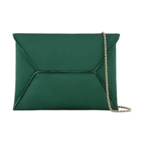 GIORGIO ARMANI Вискоза с шелком тутового дерева Одно плечо Через плечо Клатч Маленький Женский Темно-зеленый