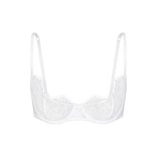 SKIMS Wedding Dress Series LACE Без подкладки Scoop Бюстгальтер Женские SNOW Снег