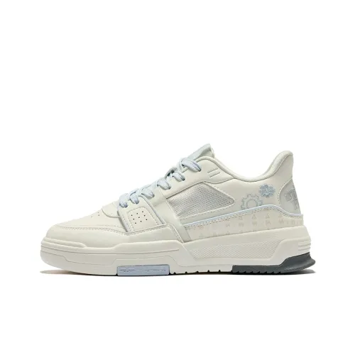 Erke Battery Panda противоскользящие амортизаторы низкие кроссовки для скейтбординга женские белые синие