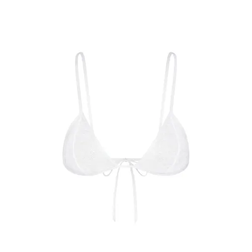 SKIMS Кружево Треугольник Бюстгальтер Женский Снег Снег