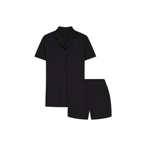 SKIMS Мягкий Lounge Короткий Сон Комплект Пижамный Комплект Женский Onyx Onyx