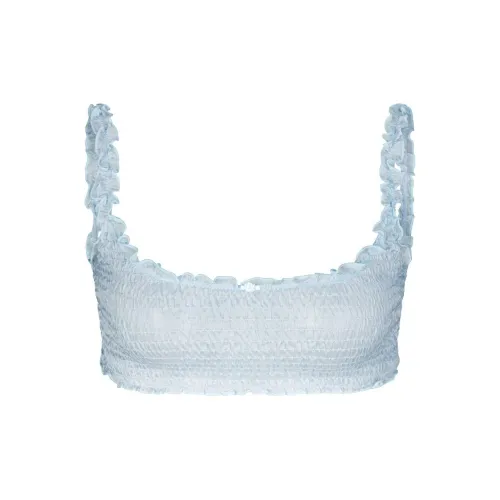 SKIMS Romance SMOCKED BRALETTE Бюстгальтер Женский Celeste Небесный Синий