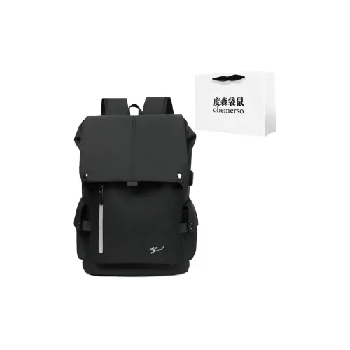 Dusen Kangaroo Износостойкая ткань Рюкзак Мужской Черный Серый