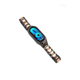 Три бусины, керамика, ремешок - черный, циферблат - розовое золото, корпус.