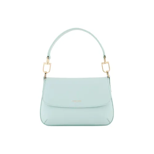 GIORGIO ARMANI Напп Кожа Сумка через плечо Сумка Маленькая Женская Небесно-голубая