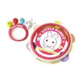 Тамбурин [Розовый Кролик Модель] + Ручной качалка