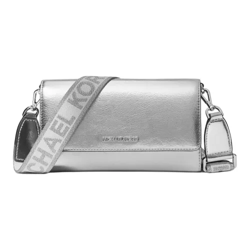 MICHAEL KORS Jet Set Полиуретан Сумка через плечо Большая Женская Серебряная