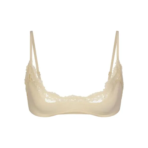 SKIMS FITS EVERYBODY Кружево Scoop Бюстгальтер Женский Масло Крем