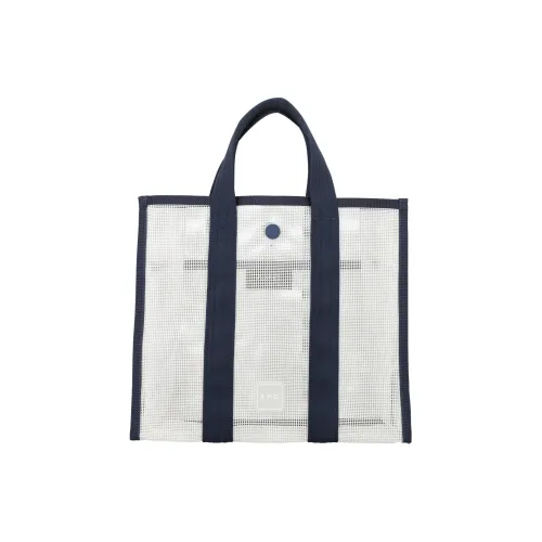 A.P.C PVC Тоут Сумка Сумка для покупок Сумка Женская Белая и Морская Синяя