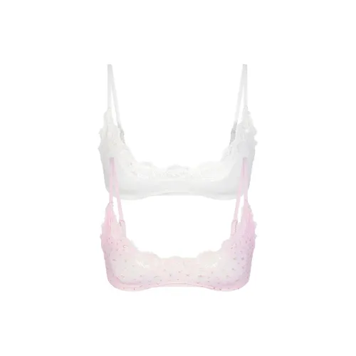 SKIMS Бюстгальтер Женский 2 упаковки Мраморный And Розовый ROSEBUD С принтом