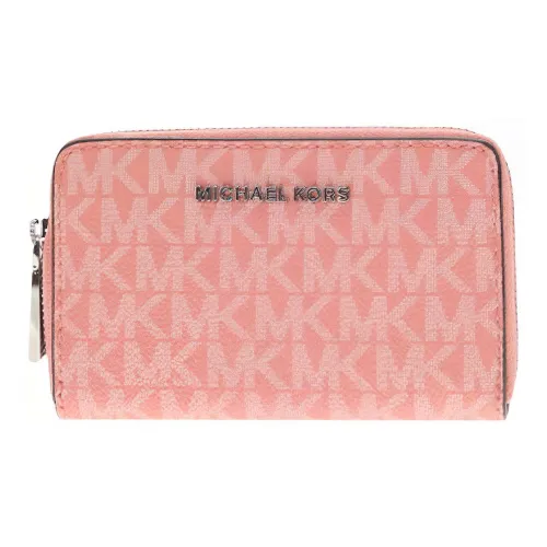 MICHAEL KORS MK Покрытый холст Кошелек Маленький Женский Румяный Розовый
