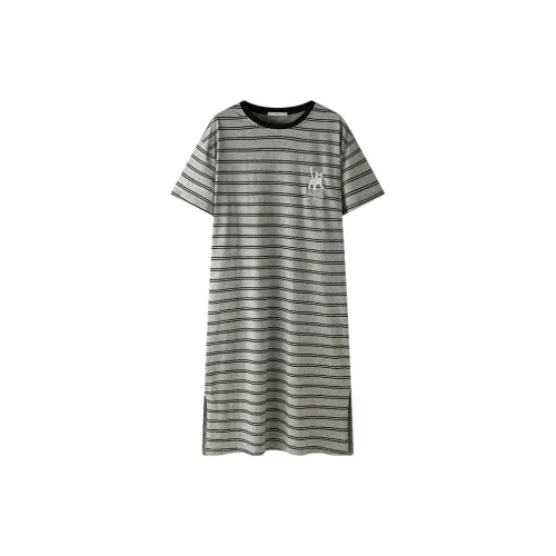 MEITENG Ночная сорочка Лето Женские Серый