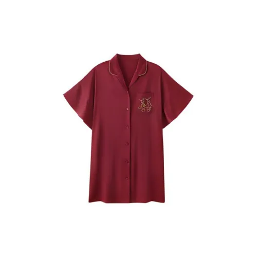JINGYUN Red Женские Ночные сорочки