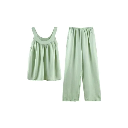 Q'NIANMA Пижамный комплект женский мягкий фруктовый зеленый