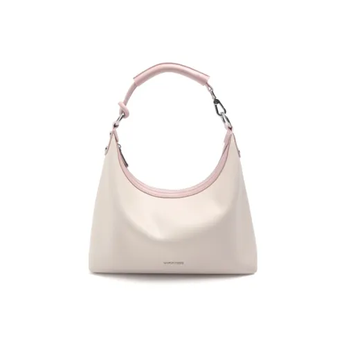 MZ HOUGE ПУ (полиуретан) Сумка через плечо Большая Женская Экрю Черная