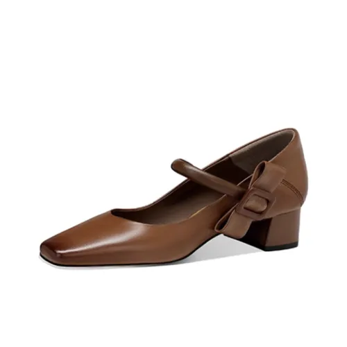 JESSICA SOPHIA Грубый каблук Туфли Мэри Джейн Женские