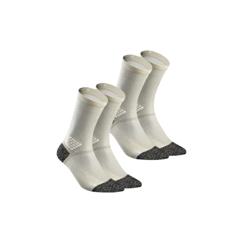 DECATHLON Носки до колена унисекс 2 упаковки бежевый желтый