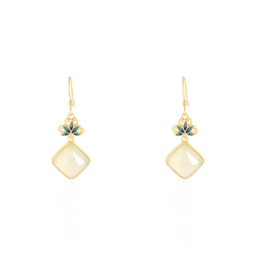 EUA Alloy Цветное стекло Капля стекла Серьги-гвоздики Женские Золото