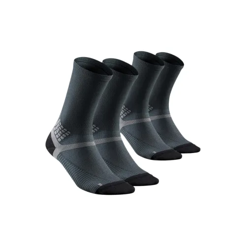 DECATHLON Носки до колена унисекс 2 упаковки темно-сланцевый серый