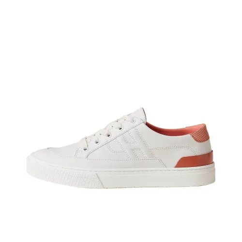 HERMES Deep Low Топ Кроссовки для скейтбординга Женские Белые Розовые