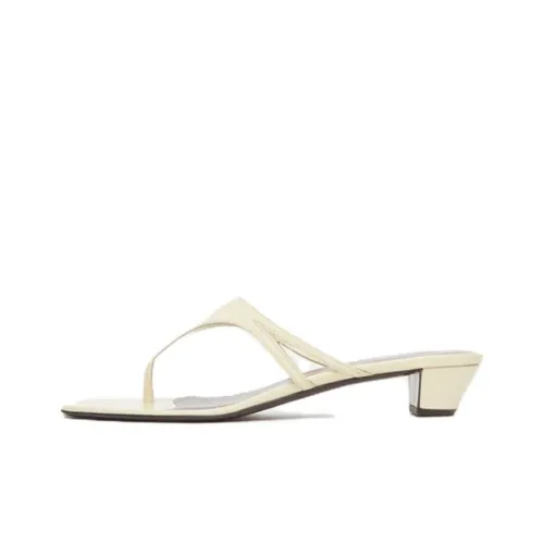 THE ROW Нет Особенный Эффект Шлепанцы Женские Бежевый