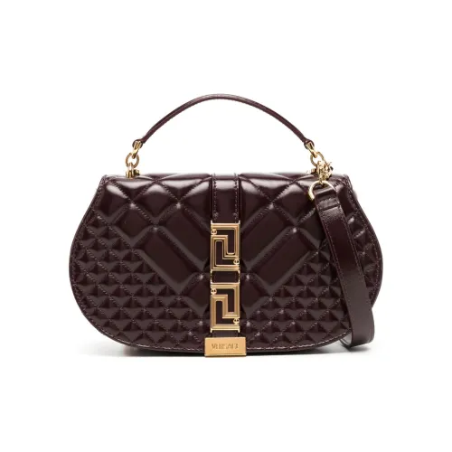 VERSACE Сумка через плечо из телячьей кожи женская цвет умбра