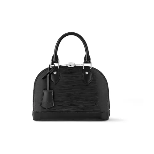 LOUIS VUITTON Alma BB Epi Коровья крупнозернистая текстура Сумка-купол Сумка через плечо Сумка Маленькая Женская Черная