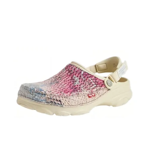 Levi's X PROLETA RE Art x Crocs Антибактериальный Противоскользящий Оптимизированный Унисекс Розовый