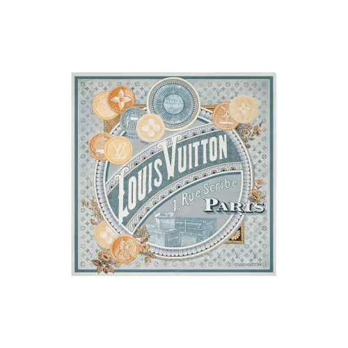 LOUIS VUITTON Шелковые шарфы Женские Синий