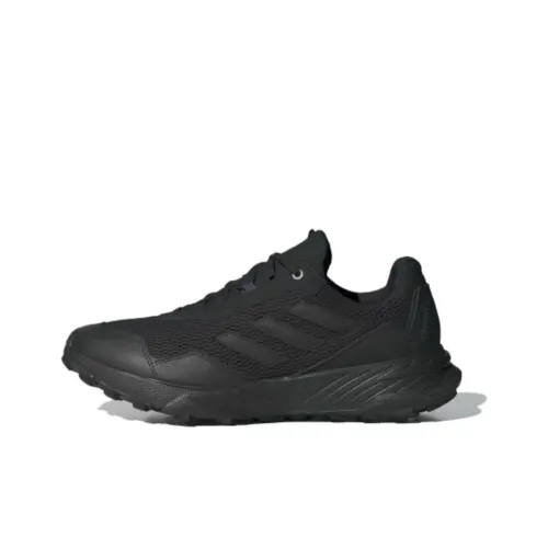 Adidas Tracefinder Trail Амортизаторы Shock Resistant Abrasion Resistant Дышащий Низкий Топ Беговые кроссовки Мужские Черные