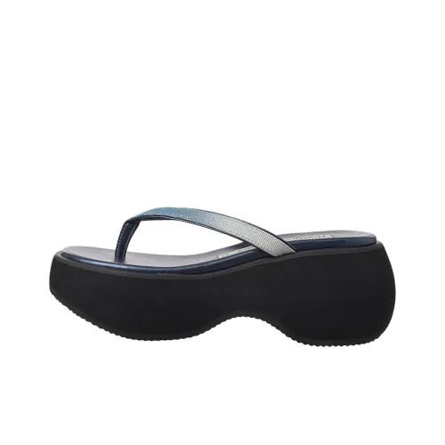 OPEN YY Шлепанцы 6 см Женские Синие