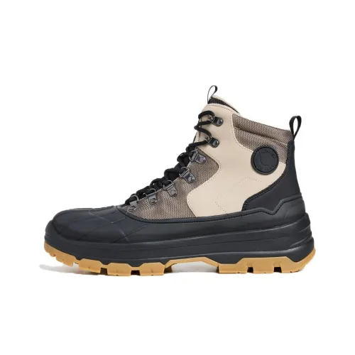 HUNTER Shock Absorbers Slip-Resistant High Top Альпинистская Обувь Мужская Бежевый Коричневый Черный