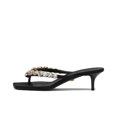 VERSACE JEANS Шлепанцы Женские Черные