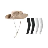 Шапки и кепки цвета верблюжий + охлаждающие рукава для защиты от солнца, упаковка из 2 штук