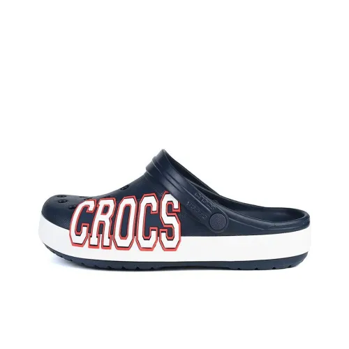 Crocs Classic Clog Pattern Clog Slide Unisex Blue White Red Crocs Classic Clog Pattern Слипоны Унисекс Синий Белый Красный