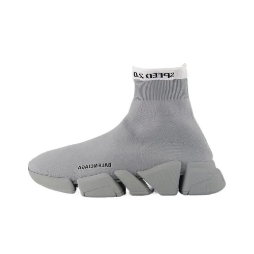 Balenciaga Speed 2,0 MID Топ Повседневная обувь Мужская Серый Черный