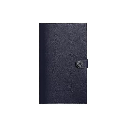 HERMES R.M.S Кошелек из кожи Evercolor держатель для карт женский 2ZBleu NUIT полночный синий