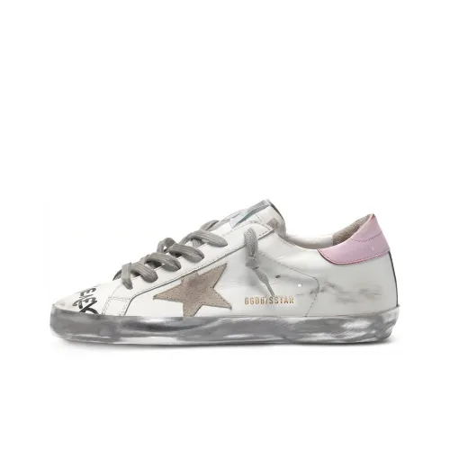 Golden Goose Супер Звезда Стильные Скейтбординги Женские Белые Розовые Синие Ласточкин хвост
