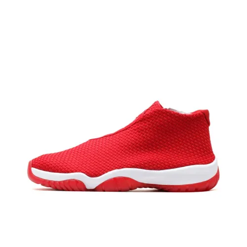 Джордан Future Slip-on устойчивый к истиранию легкий верх Mid винтажные баскетбольные кроссовки мужской красный белый