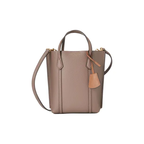 TORY BURCH Perry Кожа Тоут Сумка Сумка для покупок Сумка через плечо Сумка Мини Женская Умбра