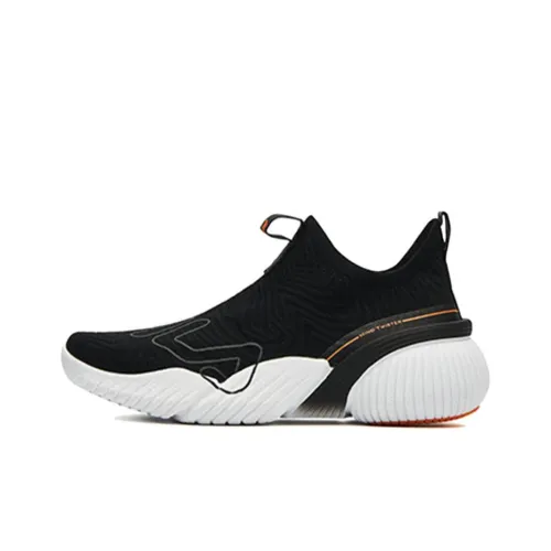 Fila Heritage FHT Low Топ Беговые кроссовки Женские Черный и оранжевый