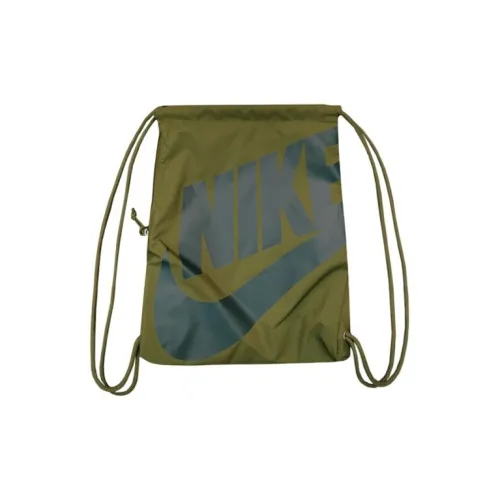 Nike Холст Ткань Рюкзак Стандартный Унисекс Оливково-зеленый
